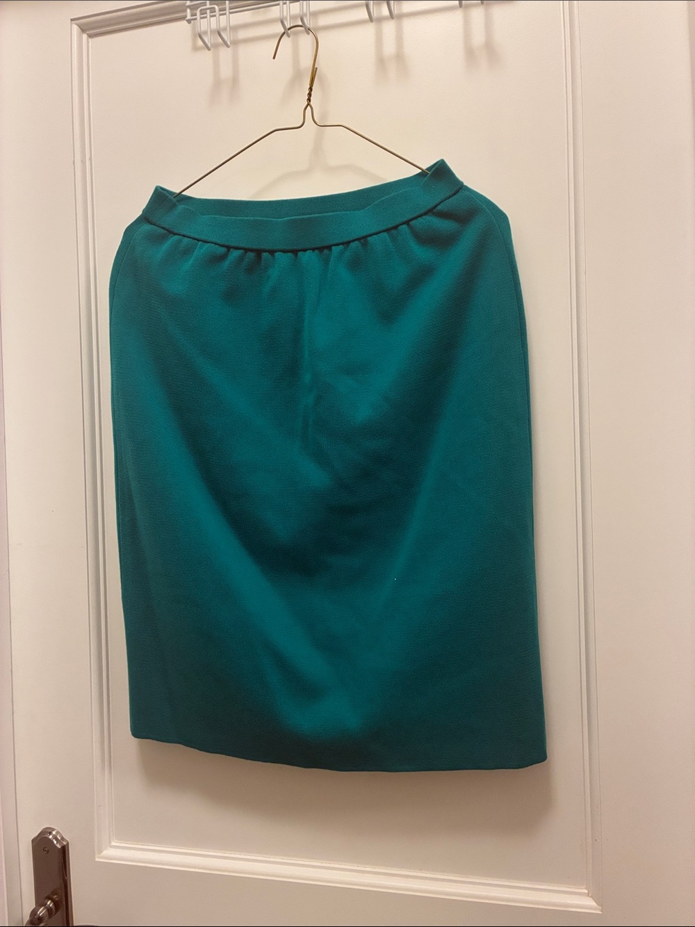 Yves Saint Laurent Vintage Teal Knit Pencil Skirt 👝